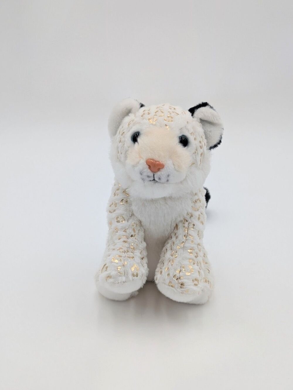 Wild Republic Foilkins Junior Snow Leopard Plush 6" Gold Foil Stuffed Animal